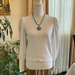 Joe’s Jeans Puff Sleeve White Top XS